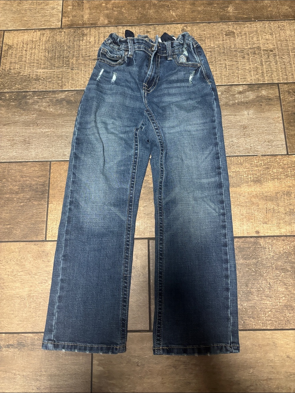 Boys Dark Wash Straight Leg Jeans